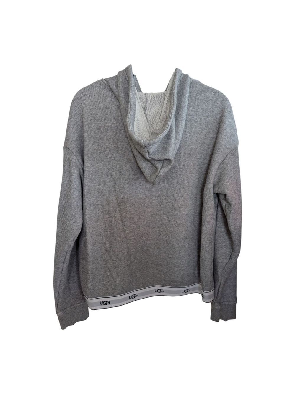 UGG Kaelie Soft & Stretchy Full Zip Logo Hoodie Jacket Gray Women's size XL - Picture 3 of 9
